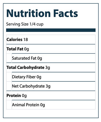 Quick Pickled Onions Nutrition Facts